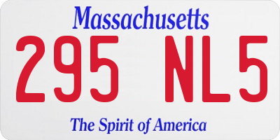 MA license plate 295NL5
