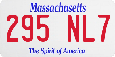 MA license plate 295NL7