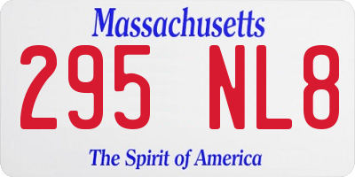 MA license plate 295NL8