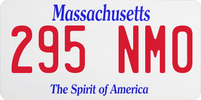 MA license plate 295NM0