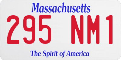 MA license plate 295NM1