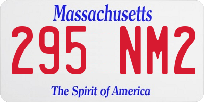 MA license plate 295NM2