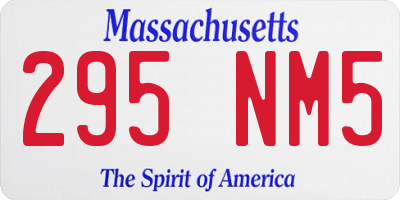 MA license plate 295NM5