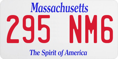 MA license plate 295NM6