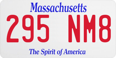 MA license plate 295NM8