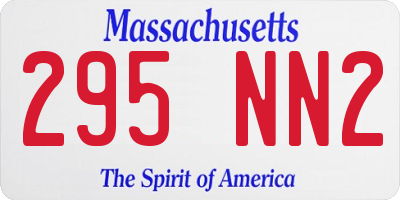 MA license plate 295NN2