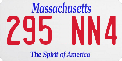 MA license plate 295NN4