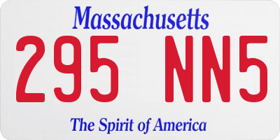 MA license plate 295NN5