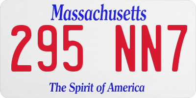 MA license plate 295NN7