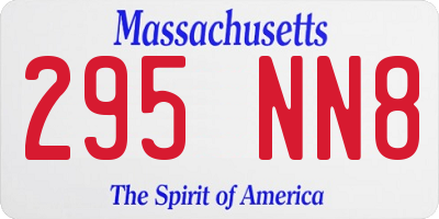 MA license plate 295NN8