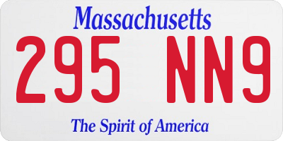 MA license plate 295NN9