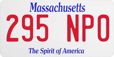 MA license plate 295NP0
