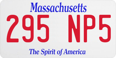 MA license plate 295NP5