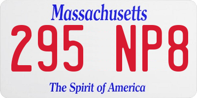 MA license plate 295NP8