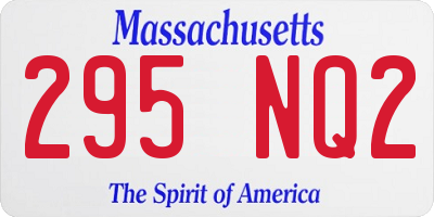 MA license plate 295NQ2