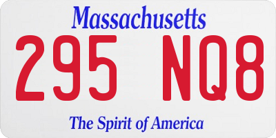 MA license plate 295NQ8