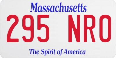MA license plate 295NR0