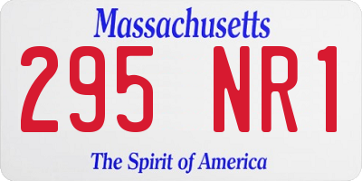 MA license plate 295NR1
