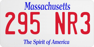 MA license plate 295NR3