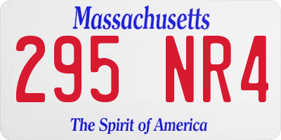 MA license plate 295NR4