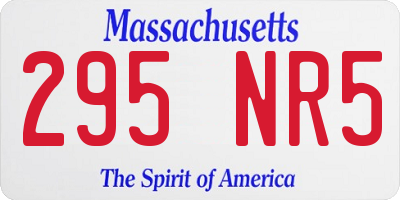 MA license plate 295NR5