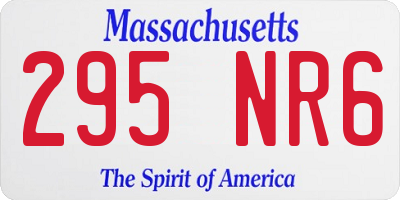 MA license plate 295NR6