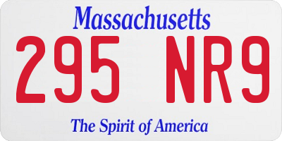 MA license plate 295NR9