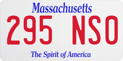 MA license plate 295NS0
