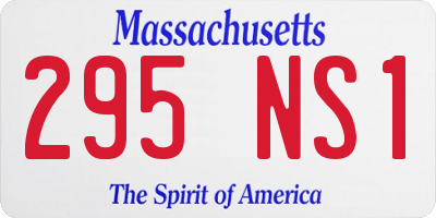MA license plate 295NS1