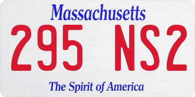 MA license plate 295NS2