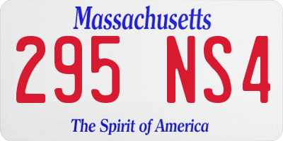 MA license plate 295NS4