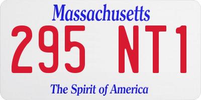 MA license plate 295NT1