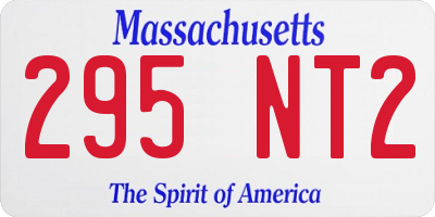 MA license plate 295NT2