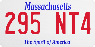 MA license plate 295NT4