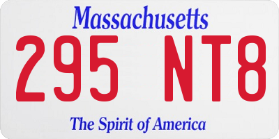 MA license plate 295NT8