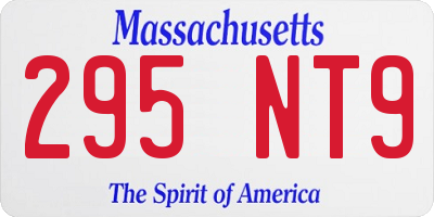MA license plate 295NT9