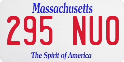 MA license plate 295NU0