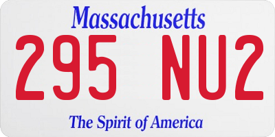 MA license plate 295NU2