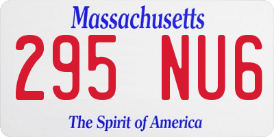 MA license plate 295NU6
