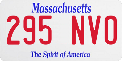 MA license plate 295NV0