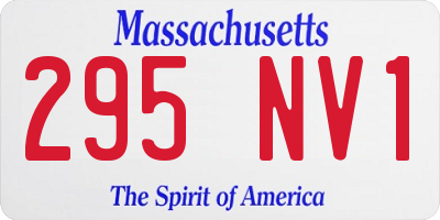 MA license plate 295NV1