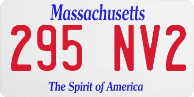 MA license plate 295NV2