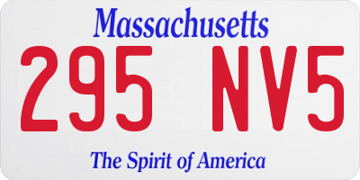 MA license plate 295NV5