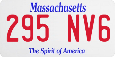 MA license plate 295NV6