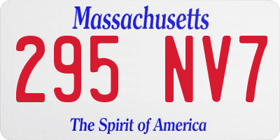MA license plate 295NV7