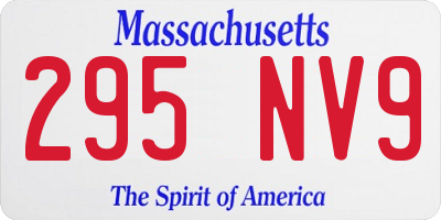 MA license plate 295NV9