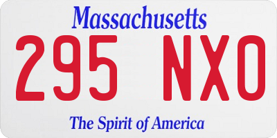 MA license plate 295NX0