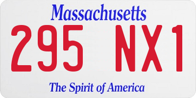 MA license plate 295NX1