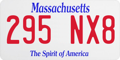 MA license plate 295NX8