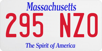 MA license plate 295NZ0